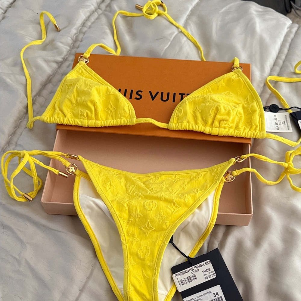 Louis Vuitton Bright Yellow Bikini